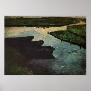 Affiche Modersohn-Becker - Canal de la tourbière avec péni