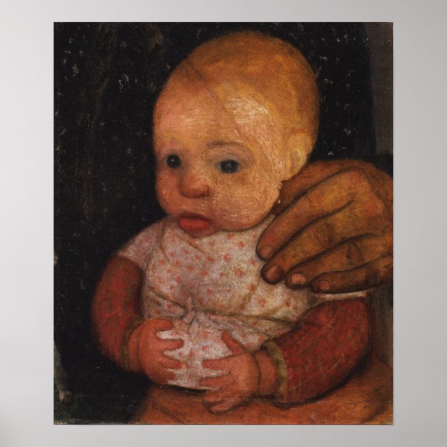 Affiche Modersohn-Becker - Enfant avec la main de sa mère (Devant)