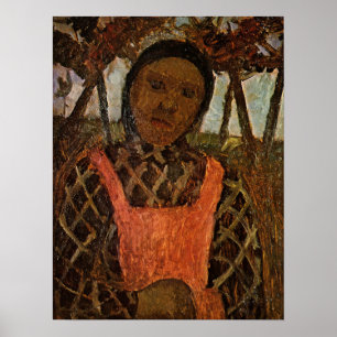 Affiche Modersohn-Becker - Enfant de paysan avec tablier r