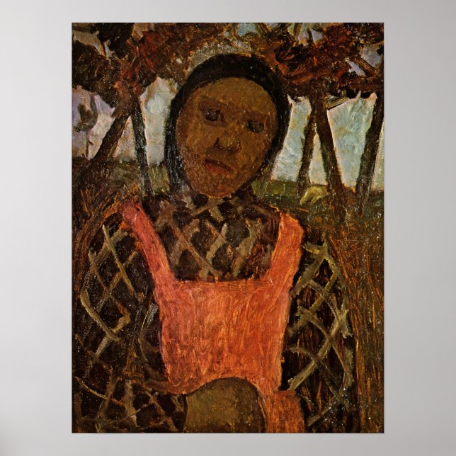 Affiche Modersohn-Becker - Enfant Paysan Avec Tablier Rose (Devant)