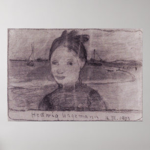 Affiche Modersohn-Becker - Portrait d'Hedwig Hagemann