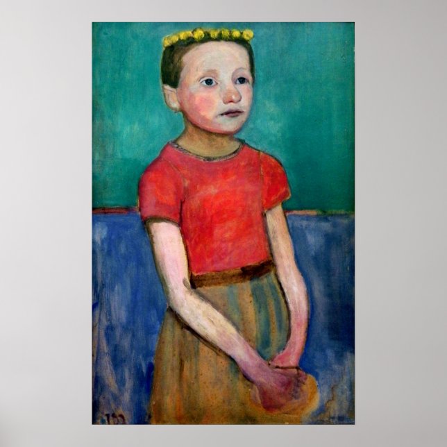 Affiche Modersohn-Becker - Portrait d'une fille italienne  (Devant)