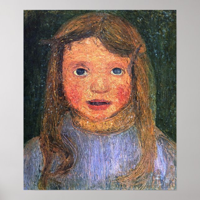 Affiche Modersohn-Becker - Tête d'une petite fille (Elsbet (Devant)