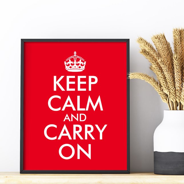 Affiche Modifier le texte pour rendre votre propre calme e (Edit Text to Make Your Own Keep Calm and Carry On Poster)