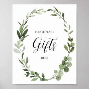 Affiche Modifier S'Il Vous Plaît Placer Les Cadeaux Ici Si
