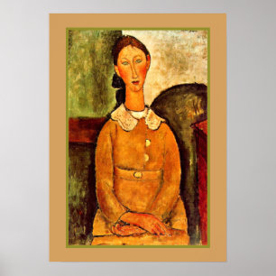 Affiche Modigliani - A Girl in a yellow dress