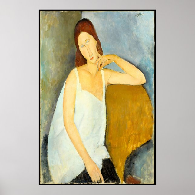 Affiche Modigliani Femme aux cheveux roux imprimé modernis (Devant)