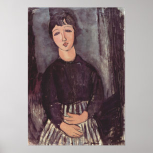 Affiche Modigliani femme en noir Art moderne Imprimer