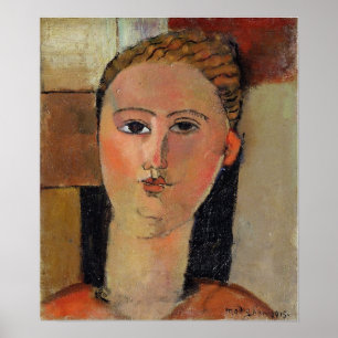 Affiche Modigliani - Fille aux cheveux rouges 1915