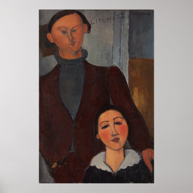 Affiche Modigliani - Jacques Et Berthe Lipchitz 1917 (Devant)