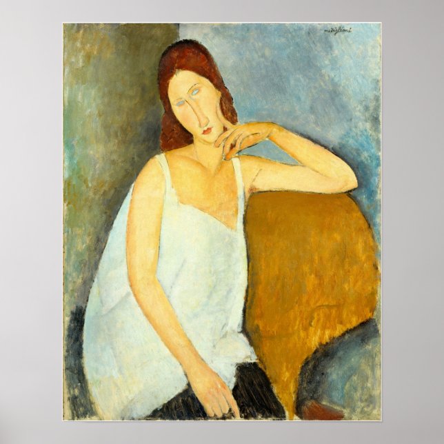 Affiche Modigliani - Jeanne Hebuterne (Devant)