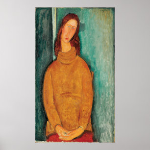 Affiche Modigliani - Jeanne Hebuterne In A Yellow Jumper