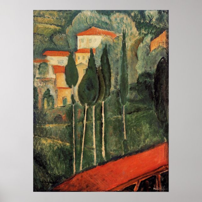 Affiche Modigliani - Paysage Sud de la France 1919 (Devant)