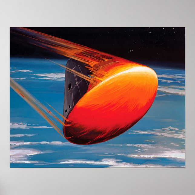 Affiche Module de commande Apollo NASA Space Capsule Artwo (Devant)