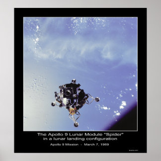 Affiche Module Lunaire Apollo 9 "Spider" 7 mars 1969