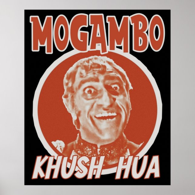 Affiche Mogambo Khush Hua Bollywood Sarcastique Funny Desi (Devant)
