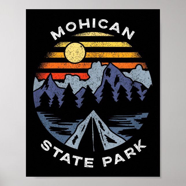 Affiche Mohican State Park Ohio Forêt Camping Vacances  (Devant)