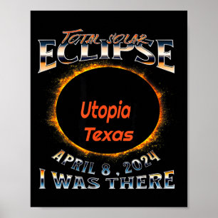 Affiche Moi Éclipse Solaire Utopia Texas Là