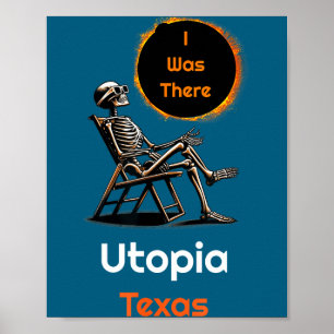 Affiche Moi Éclipse Solaire Utopie Texas Là