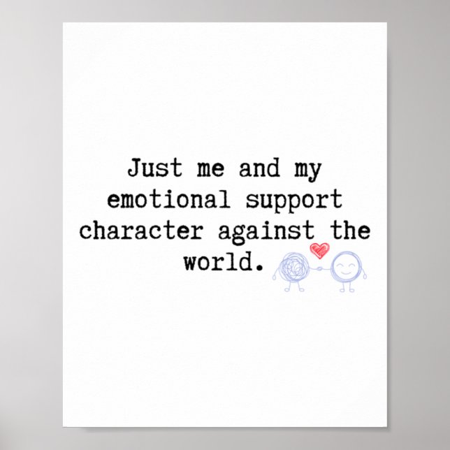 Affiche Moi et mon personnage de soutien émotionnel contre (Devant)