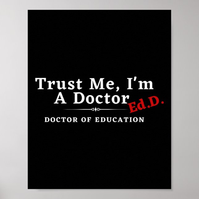 Affiche Moi Je suis Docteur en Education Ed.d Edd (Devant)