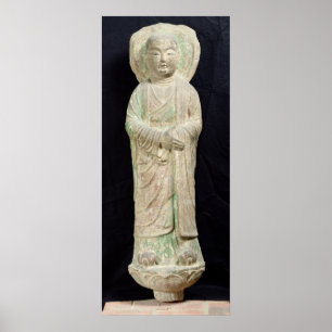 Affiche Moine, de Dunhuang, province de Gansu