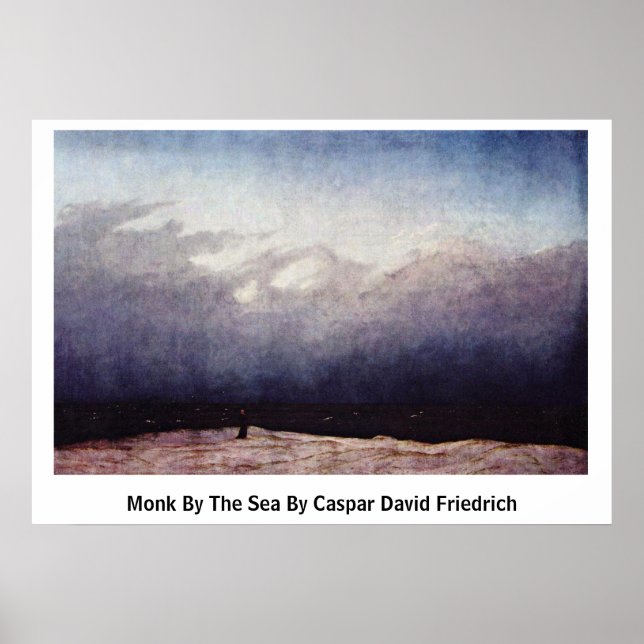 Affiche Moine En Bord De Mer Par Caspar David Friedrich (Devant)