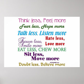 Affiche Moins c'est Plus