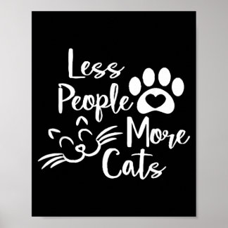 Affiche Moins de gens plus de chats amateur de chatons