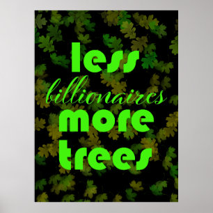 Affiche Moins de milliardaires Plus d'arbres