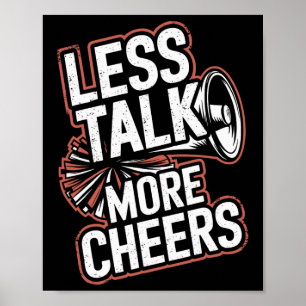 Affiche Moins de parlotte Plus de acclamations Cheerleadin