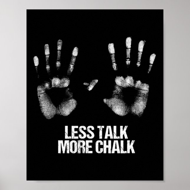 Affiche Moins de Paroles Plus de Craie Cadeau Boulder Empr (Devant)