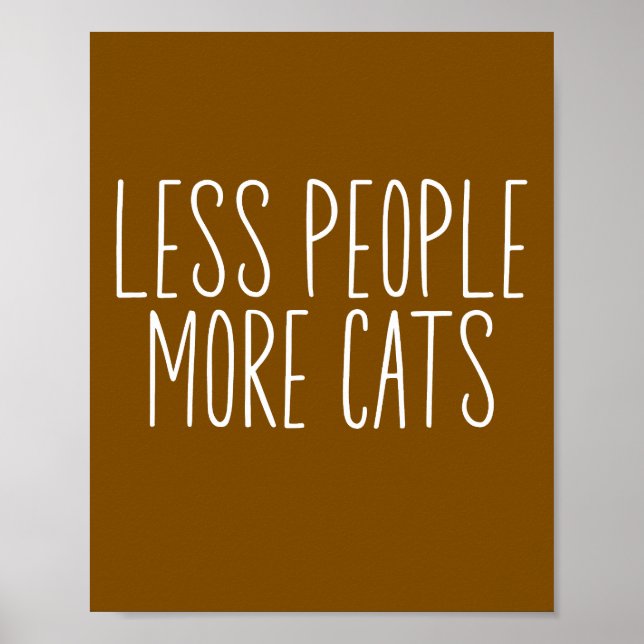 Affiche Moins de Personnes Plus de Chats (Devant)