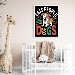 AFFICHE MOINS DE PERSONNES PLUS DE CHIENS