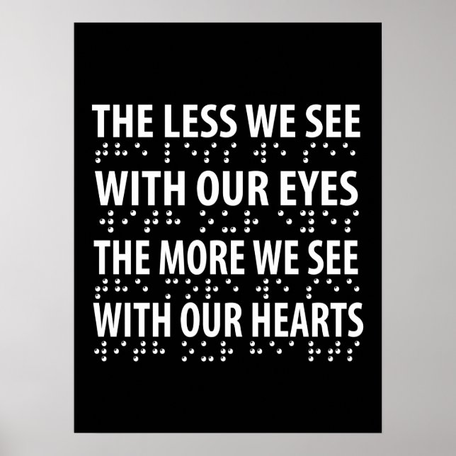Affiche Moins On Voit Avec Nos Yeux - Éclaircissement Brai (Devant)