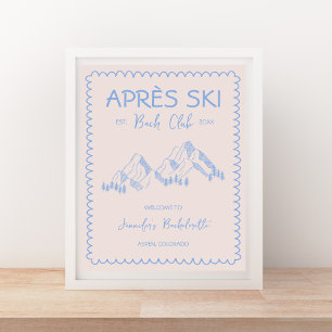 Affiche Mois de bienvenue pour le week-end de ski d'hiver