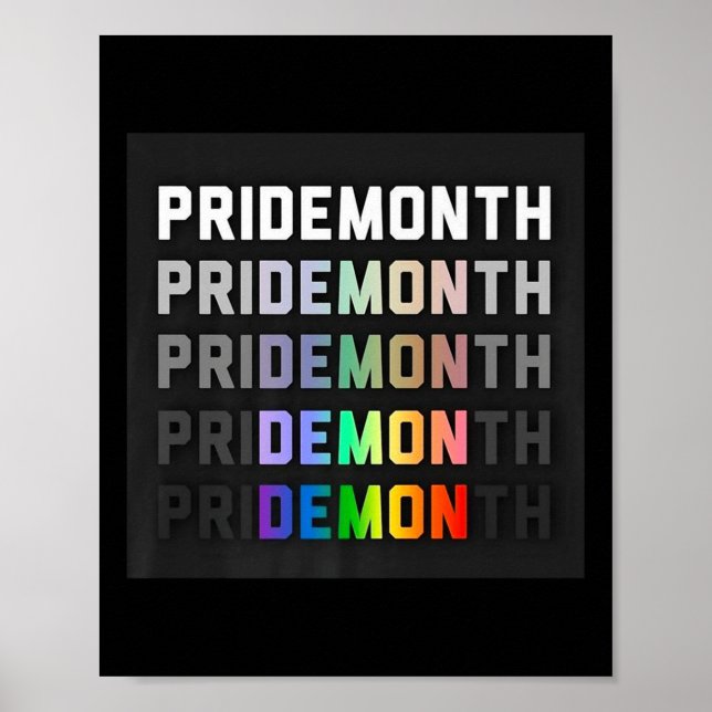 Affiche Mois de la fierté Démon Premium _1  (Devant)