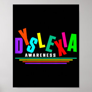 Affiche Mois de la sensibilisation à la dyslexie rétro lec