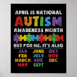 Affiche Mois de la sensibilisation à l'autisme Enfants aut