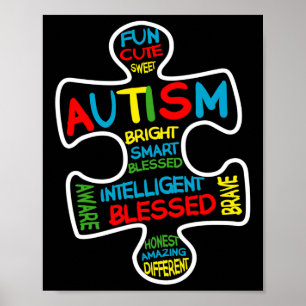 Affiche Mois de la sensibilisation à l'autisme Pièce de pu