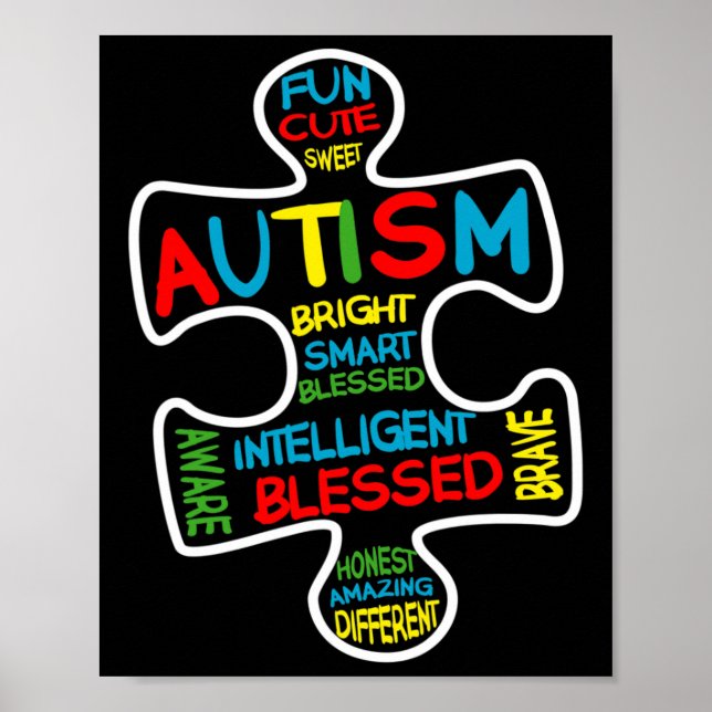 Affiche Mois de la sensibilisation à l'autisme Pièce de pu (Devant)