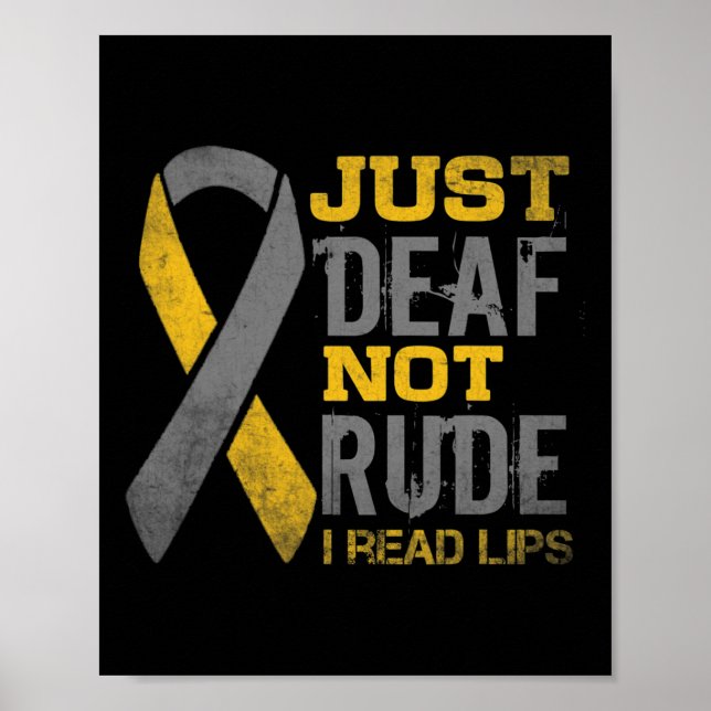 Affiche Mois De La Sensibilisation Sourd Juste Pas Rude Sa (Devant)