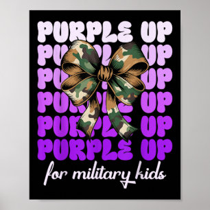 Affiche Mois De L'Enfant Militaire Purple Pour Mil