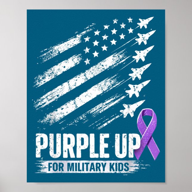 Affiche Mois de l'enfant militaire violet  (Devant)