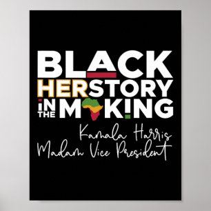 Affiche Mois de l'histoire Biden Harris 2024 Président amé