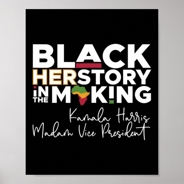 Affiche Mois de l'histoire Biden Harris 2024 Président amé (Devant)