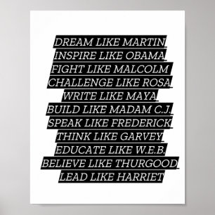 Affiche Mois de l'histoire des Noirs