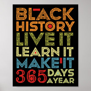 Affiche Mois de l'histoire des Noirs 2025 Vivez-la Apprene