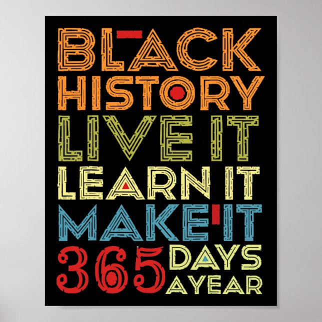 Affiche Mois de l'histoire des Noirs 2025 Vivez-la Apprene (Devant)
