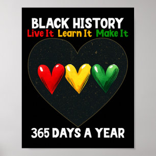 Affiche Mois de l'histoire des Noirs 2025 Vivez-le Apprene